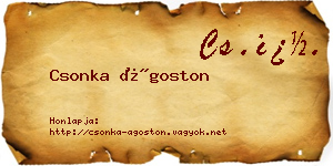 Csonka Ágoston névjegykártya
